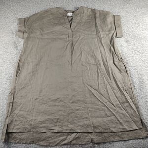 Carly Jean Women Dress 100% Linen Medium Large Minimalist